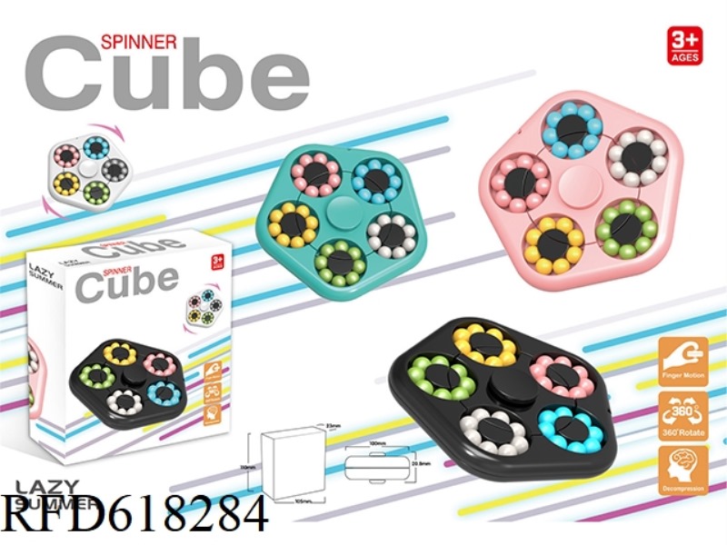 FIVE ROUND RUBIK'S CUBE GYROSCOPE CHINESE/ENGLISH