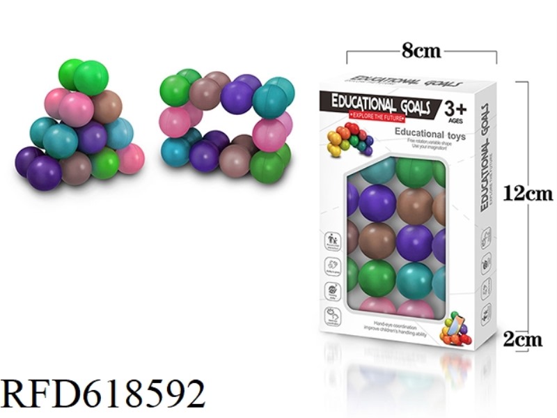 PUZZLE VARIETY BEADED MERANTI 5 COLOR 3D MAGIC BALL DECOMPRESSION TOY