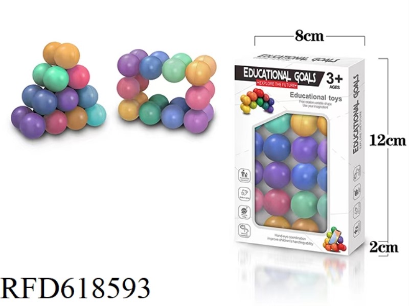 PUZZLE VARIETY BEADED MACARON 6-COLOR 3D MAGIC BALL DECOMPRESSION TOY