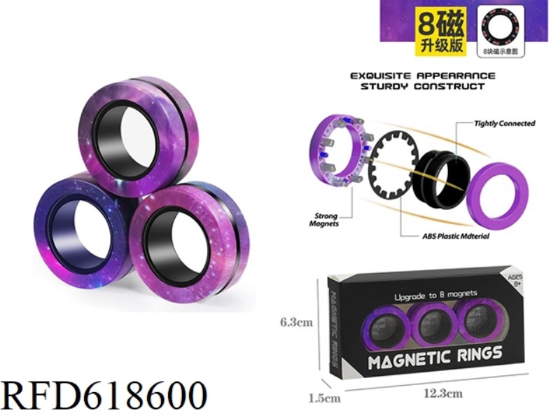 STAR PURPLE MAGNETIC RING DECOMPRESSION TOY