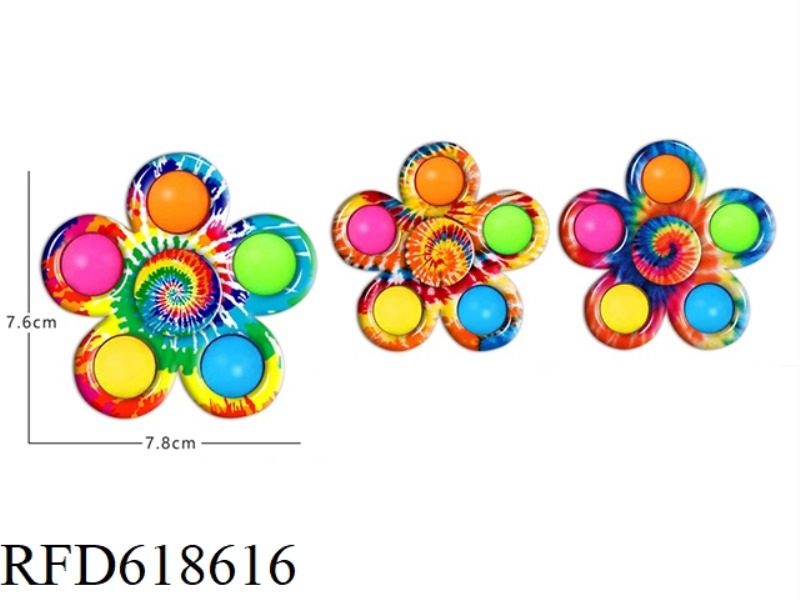 COLORFUL FIVE-FINGER BUBBLE MUSIC FIDGET SPINNER RELIEF TOY