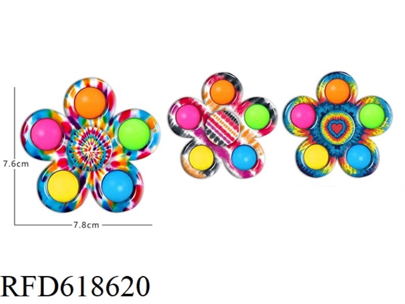 COLORFUL LOVE FIVE-FINGER BUBBLE MUSIC FIDGET SPINNER DECOMPRESSION TOY