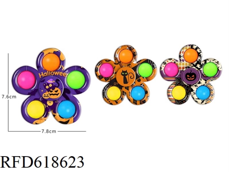 HALLOWEEN FIVE FINGER BUBBLE MUSIC FIDGET SPINNER DECOMPRESSION TOY