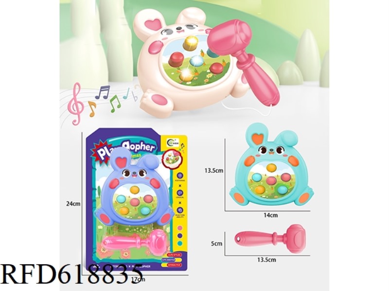 PUZZLE WHACK-A-MOLE WITH LIGHT MUSIC/RABBIT