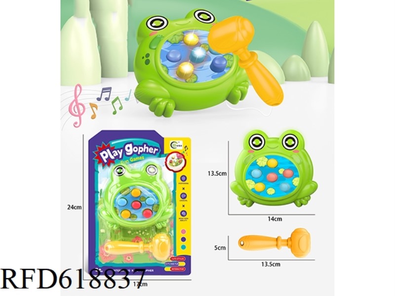 PUZZLE WHACK-A-MOLE WITH LIGHT MUSIC/FROG