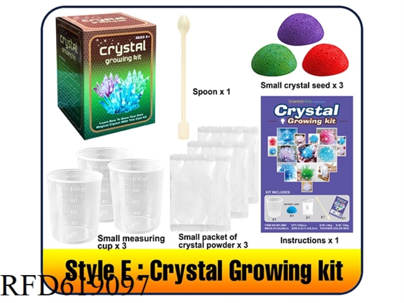 SCIENTIFIC EXPERIMENT OF CRYSTAL PLANTING AND GROWTH (3 CRYSTALS)