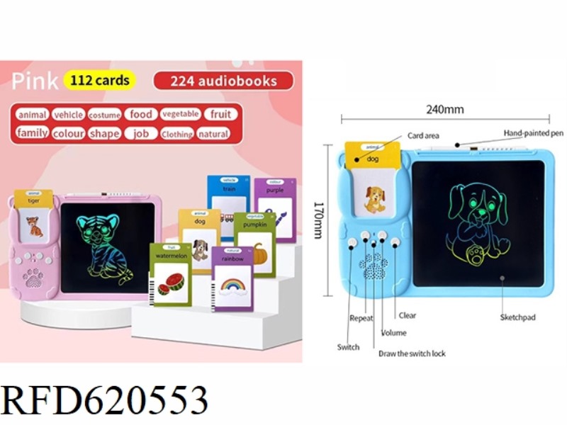 BEAR 112 CARDS 224 SIDES OF CONTENT PAINTING HANDWRITING BOARD EDUCATIONAL EARLY EDUCATION CARD MACH