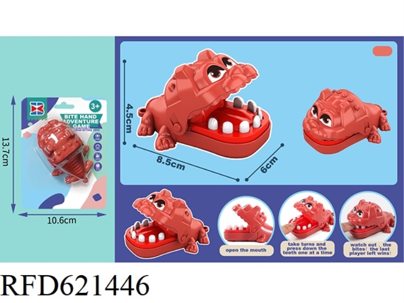 ENGLISH BITE HAND MINI RED DOG WITHOUT CHAIN