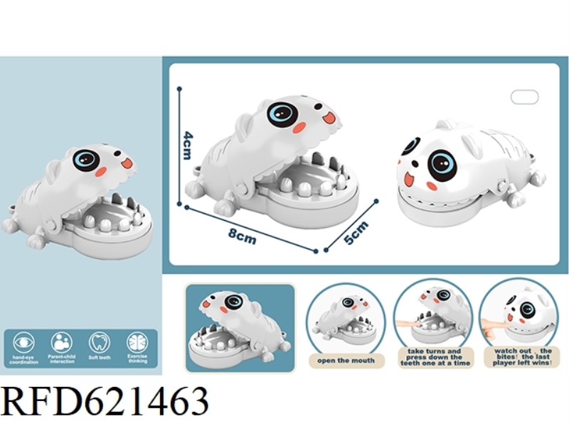 ENGLISH VERSION BITE HAND MINI WHITE BEAR WITHOUT CHAIN