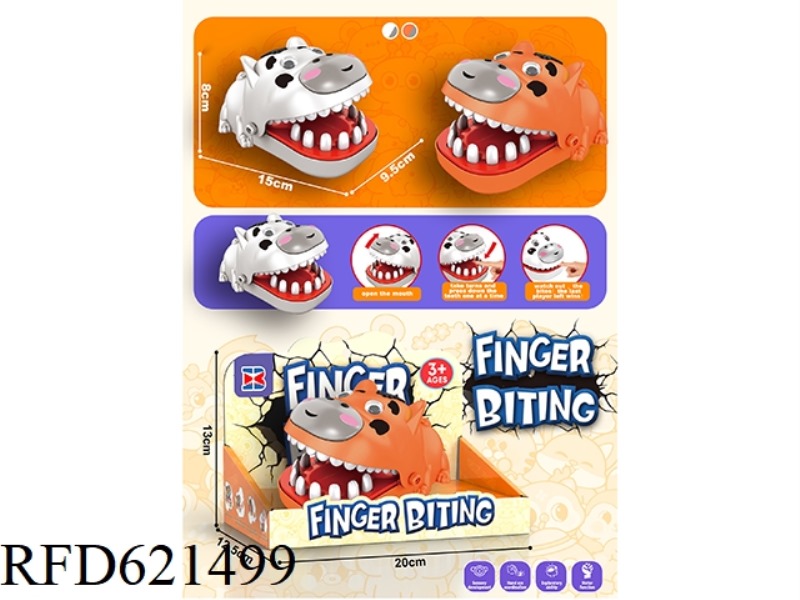 ENGLISH VERSION BITE HAND NUMBER CARTOON COW