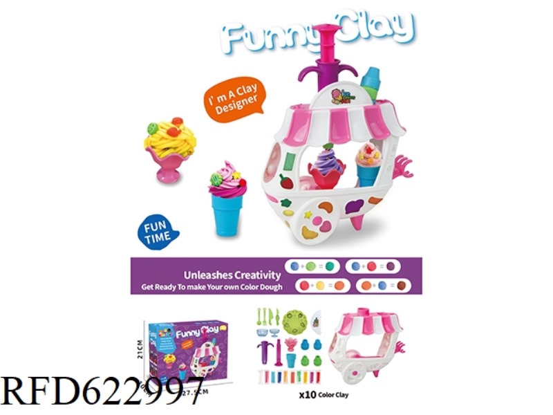 COLOR MUD ICE CREAM TRUCK SET