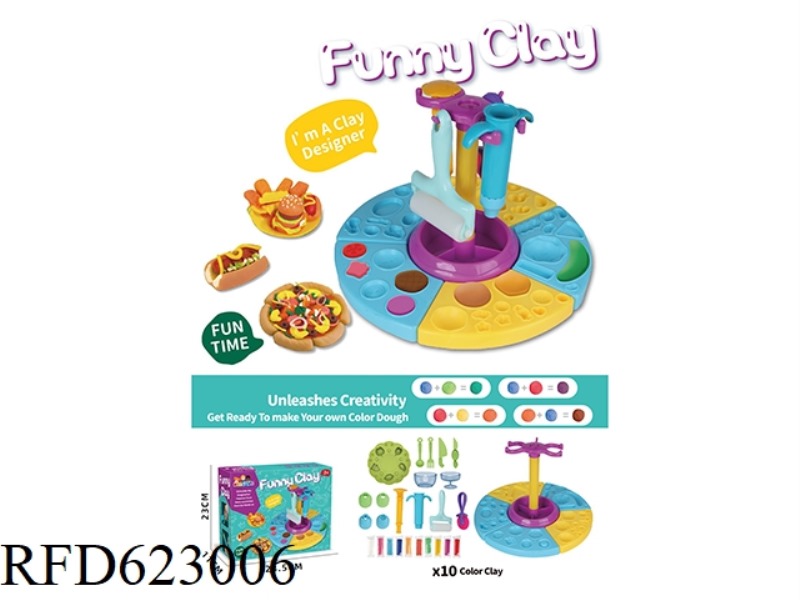 COLORED CLAY PLATTER SET