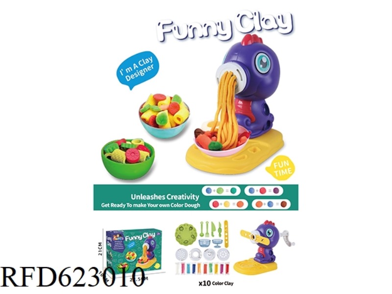 PAINTED MUD SEAHORSE NOODLE MACHINE SET