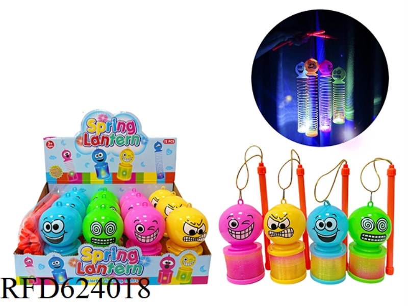 STRANGE FACE RAINBOW RING LANTERN 12PCS