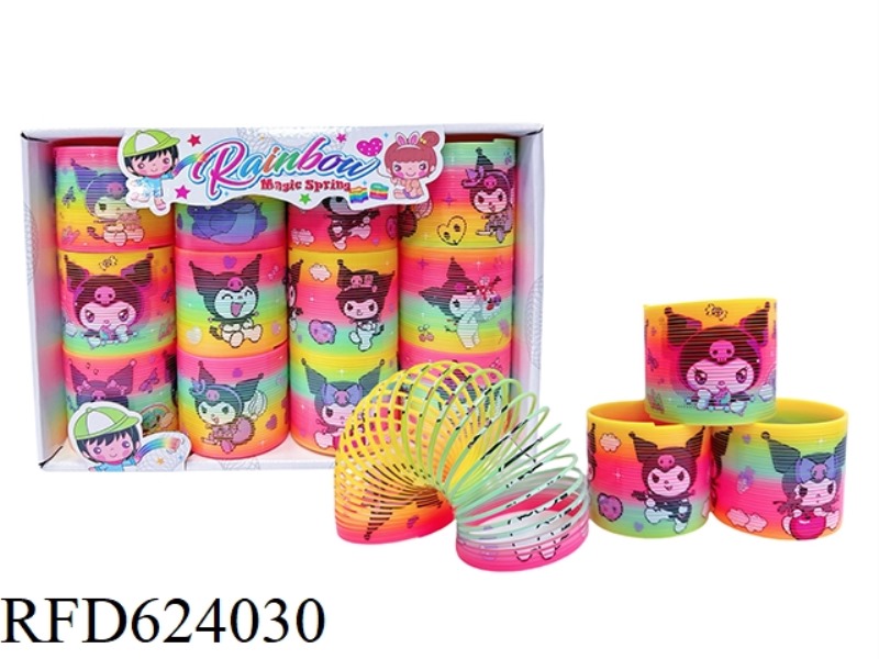 TAIWAN COLOR KULOMI PATTERN RAINBOW RING 12PCS
