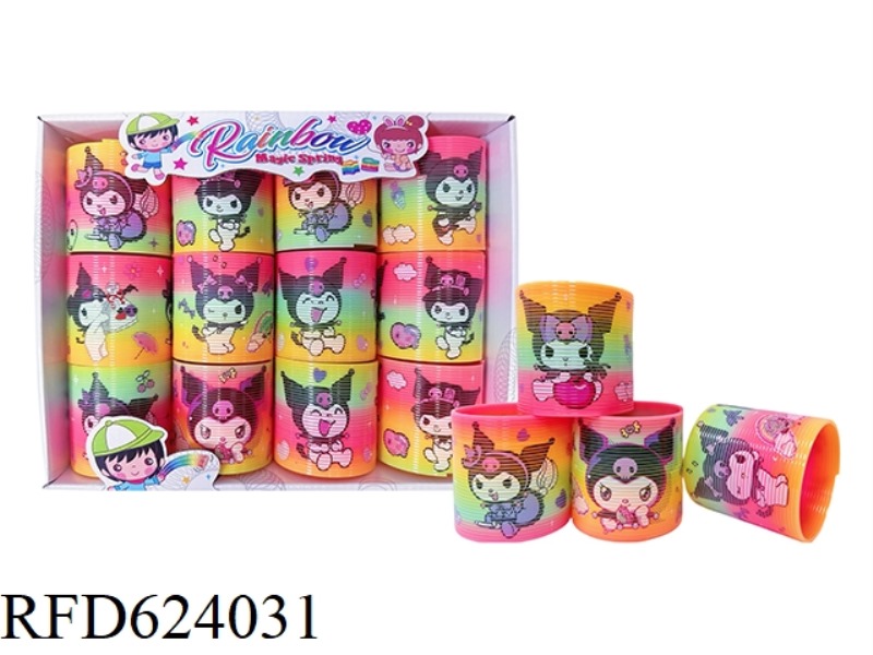 TAIWAN COLOR KULOMI PATTERN RAINBOW RING 12PCS