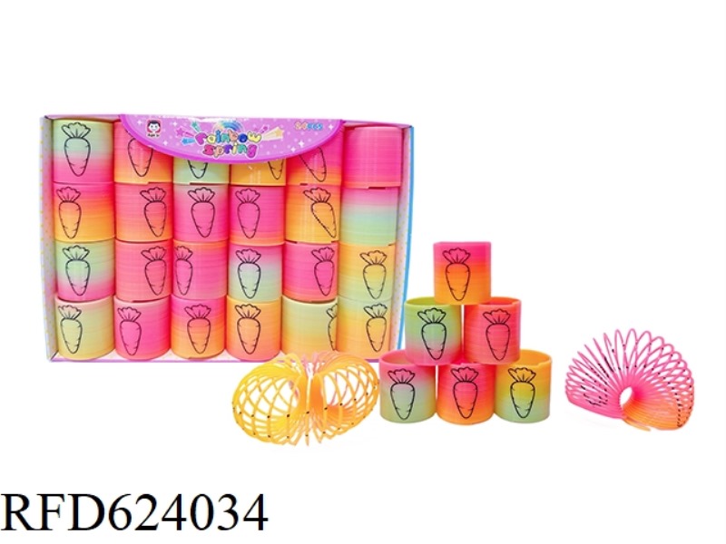 RADISH PATTERN RAINBOW RING 24PCS