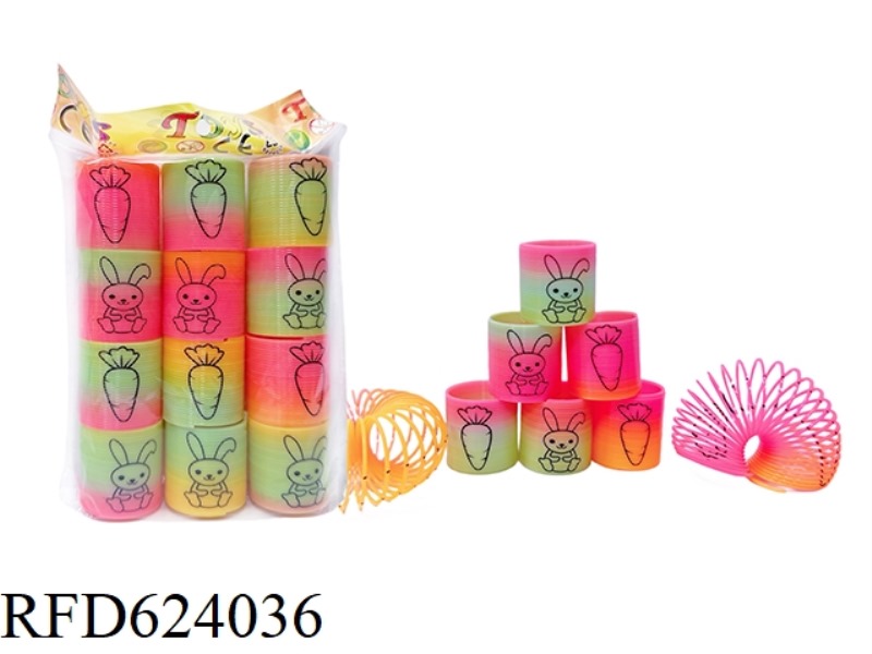RABBIT RADISH PATTERN RAINBOW CIRCLE