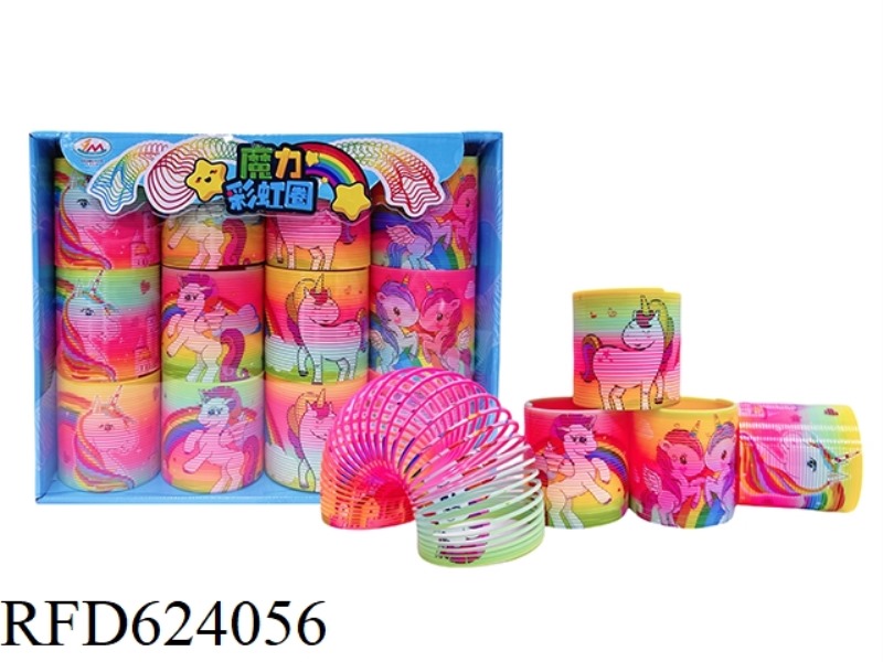 TAIWAN COLOR UNICORN RAINBOW RING 12PCS