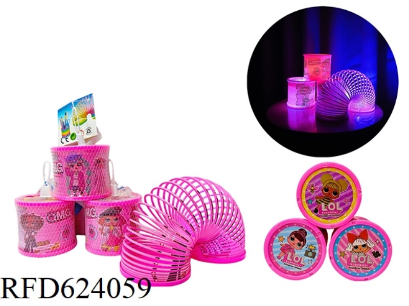 SURPRISE DOLL COLOR PRINT LIGHTS RAINBOW RING