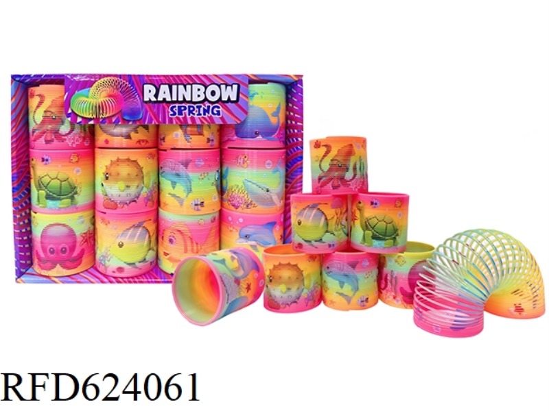 TAIWAN COLOR SUBMARINE ANIMAL RAINBOW RING 12PCS