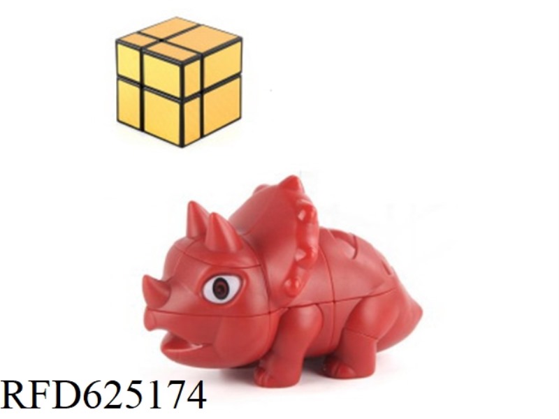TRICERATOPS RUBIK'S CUBE (TWO LEVELS OF CHANGING KING KONG RUBIK'S CUBE GOLD)