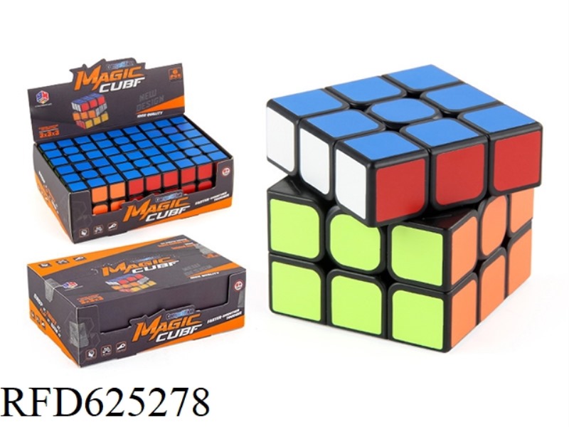 SIMPLE RUBIK'S CUBE BLACK (STICKER) 6PCS