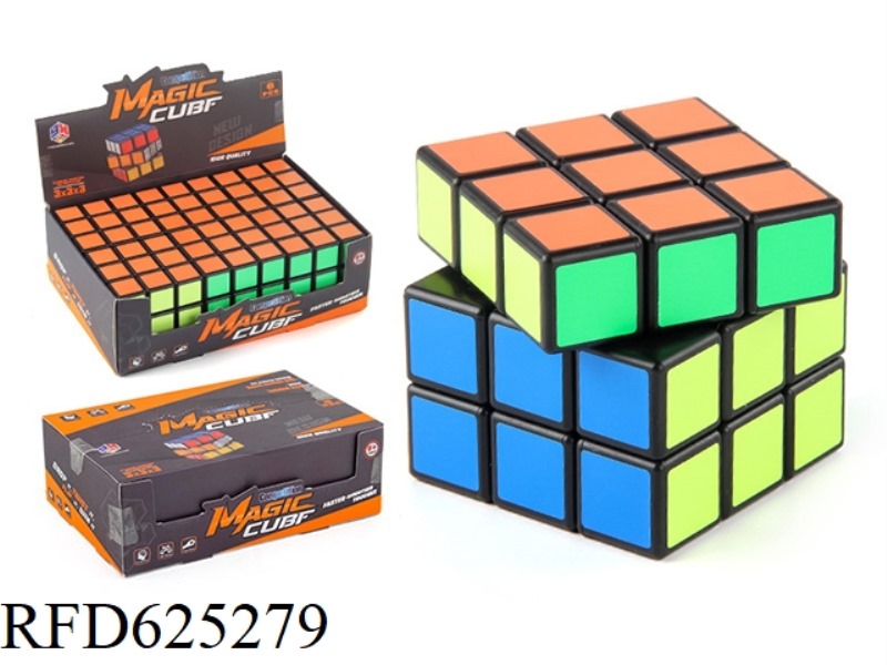 REGULAR RUBIK'S CUBE BLACK (STICKER) 6PCS