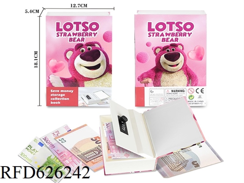 STRAWBERRY BEAR PIGGY BANK
