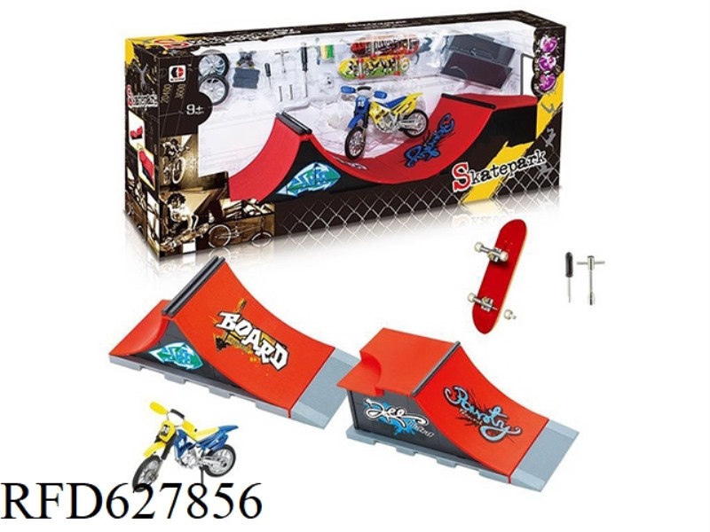 2PCS FINGER SKATEBOARD + MOTORCYCLE SKATEBOARD SET COMBINATION
