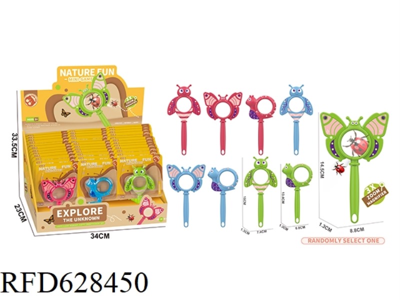 THREE INSECT 3X MAGNIFYING GLASSES (36PCS)