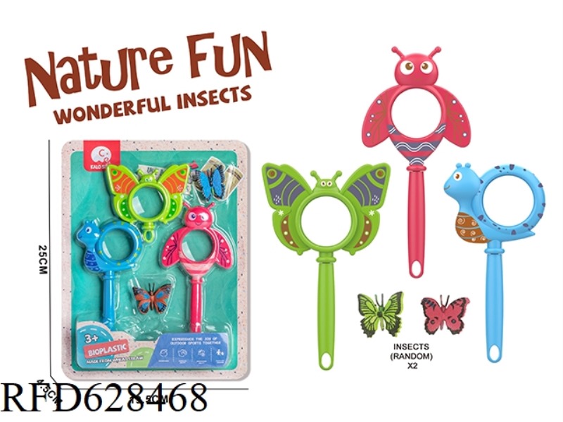 SOLID SCIENCE MAGNIFYING GLASS 3 EQUIPPED WITH 2 INSECTS