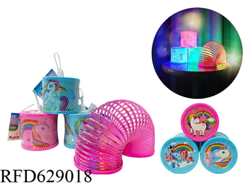 UNICORN COLOR PRINTING LIGHTING RAINBOW CIRCLE