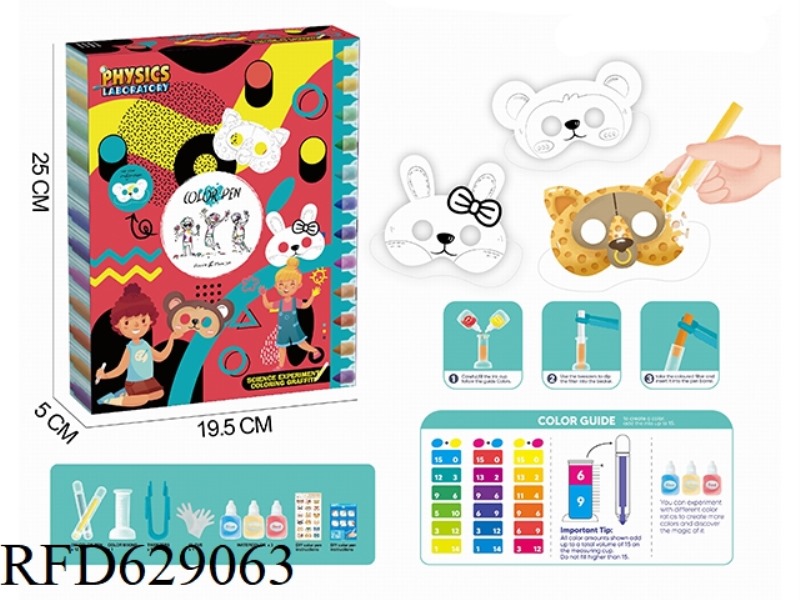 COLORING GRAFFITI IN SCIENTIFIC EXPERIMENTS -DIY COLOR PEN & ANIMAL MASK