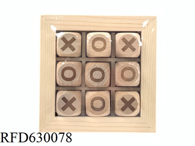 WOODEN CLASSIC XO TIC-TAC-TOE CHESS