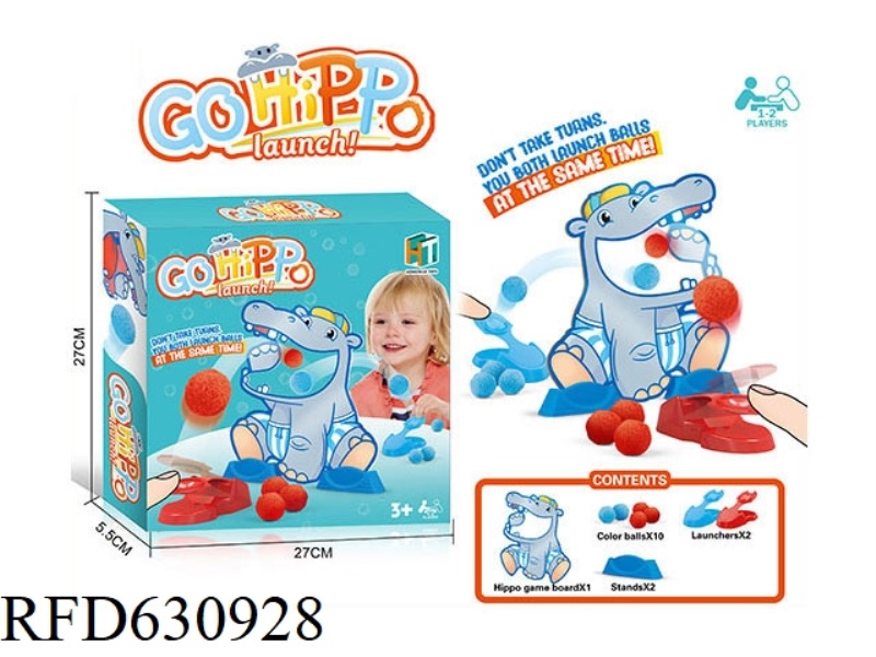 THE HIPPO CATAPULTS THE BALL