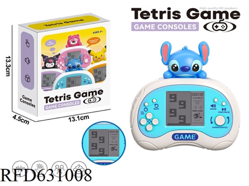 CARTOON STITCH BOY TETRIS CLASSIC GAME CONSOLE