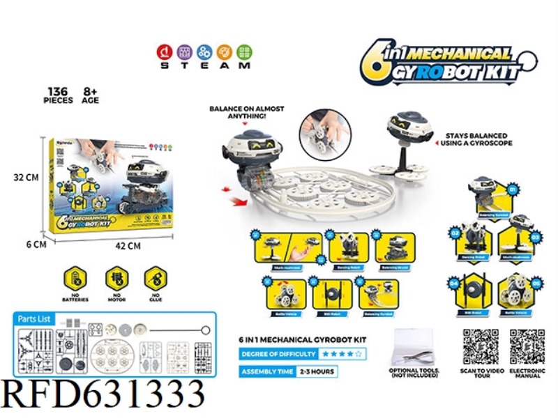 6 IN 1 MECHANICAL GYROSCOPIC ROBOT