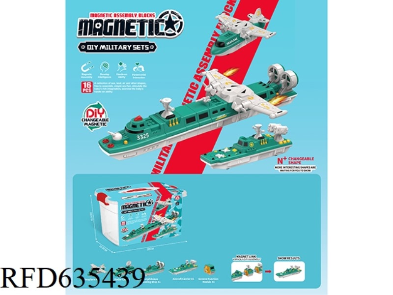 MAGNETIC MILITARY TOY (16PCS)