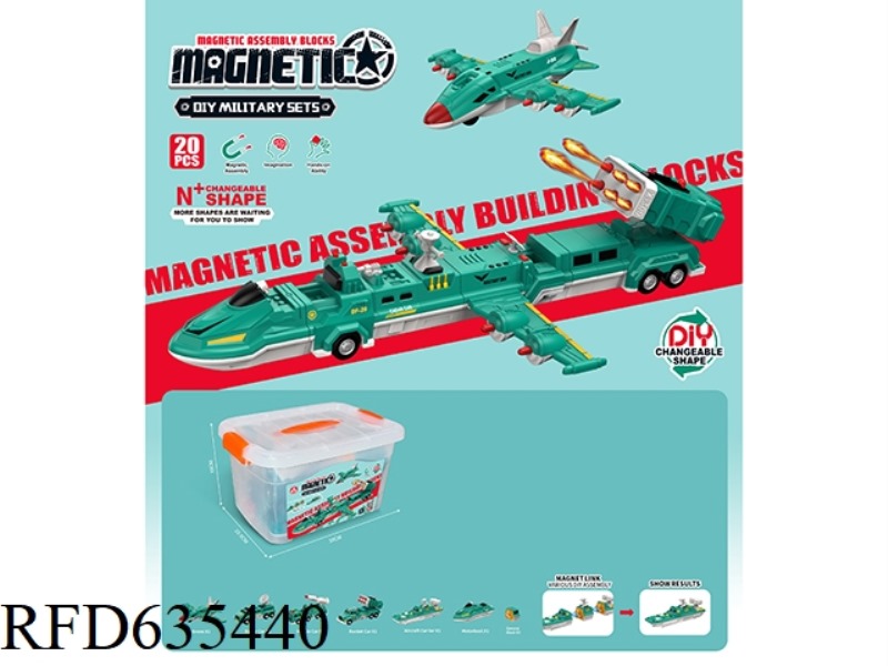 MAGNETIC MILITARY TOY (20PCS)