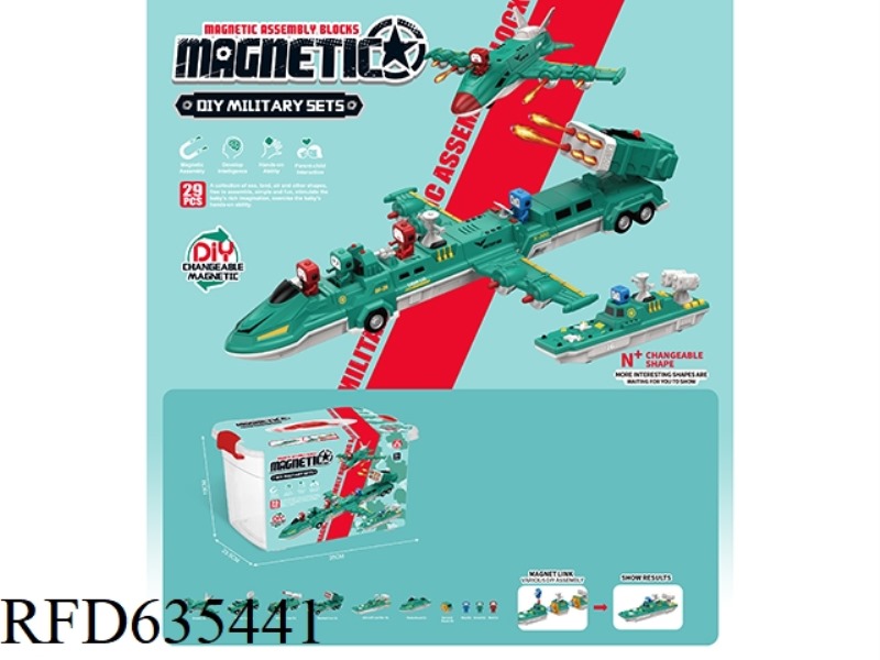 MAGNETIC MILITARY TOY (29PCS)