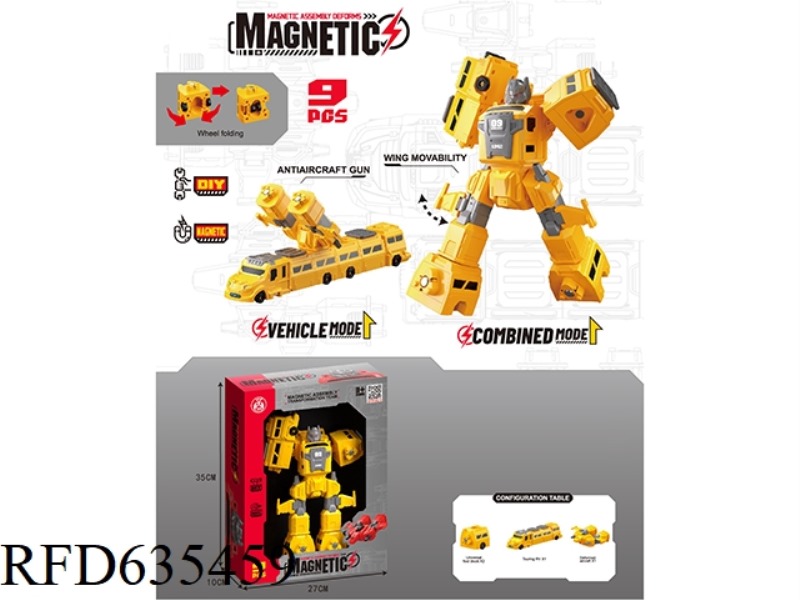 MAGNETIC ASSEMBLY MORPHING BODY SOLDIER (SIMPLE MORPHING BODY 9PCS)