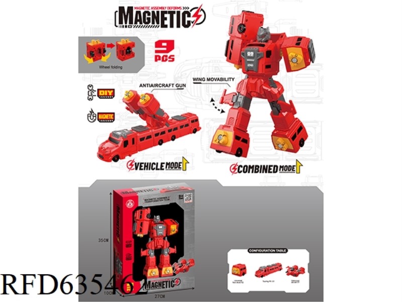 MAGNETIC ASSEMBLY MORPHING BODY SOLDIER (SIMPLE MORPHING BODY 9PCS)