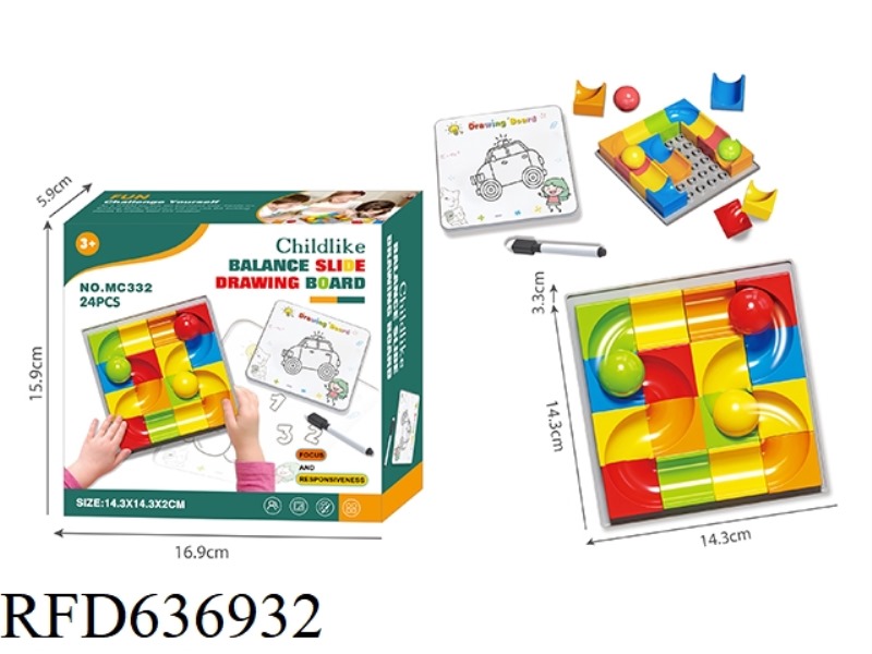 PUZZLE BALANCE BALL DRAWING BOARD