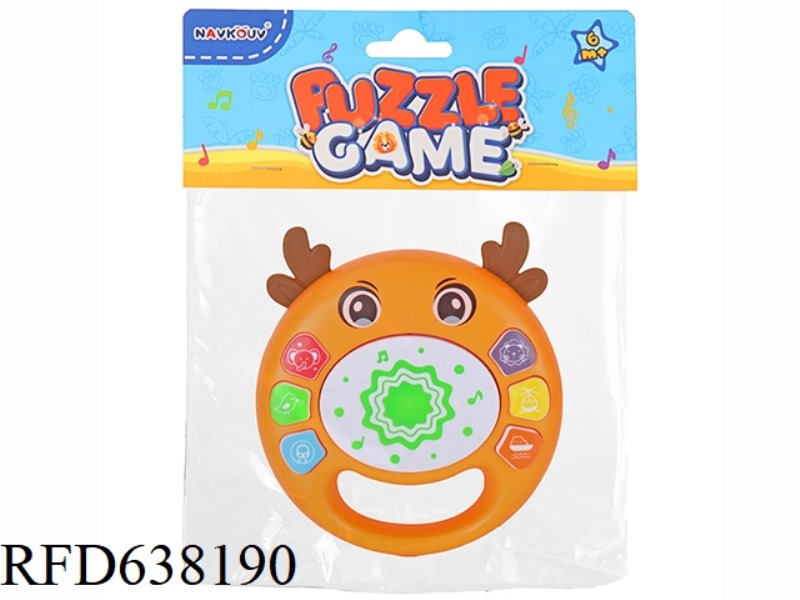 CARTOON CHRISTMAS DEER HAND BEATING DRUM