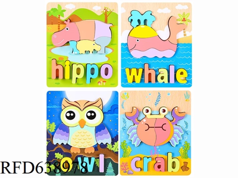 HIPPO WHALE OWL CRAB