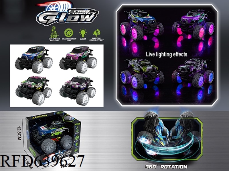 WHEEL INERTIA SOUND & LIGHT STUNT CAR (HUMMER LAND ROVER)