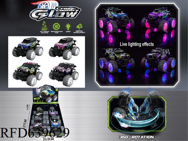 WHEEL INERTIA SOUND & LIGHT STUNT CAR (HUMMER LAND ROVER)