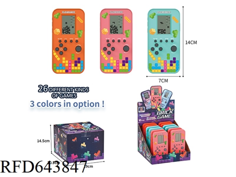 TETRIS GAME CONSOLE (MIDDLE SCREEN) 12PCS