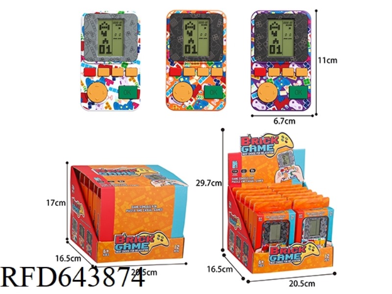 TETRIS GAME CONSOLE (MIDDLE SCREEN) 12PCS